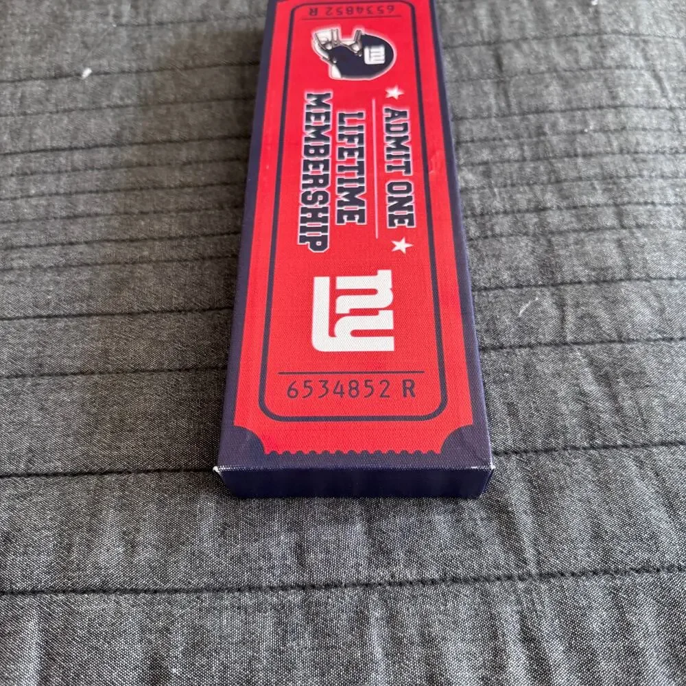 New NFL New York Giants Admit One Lifetime Membership Canvas Decor - 11